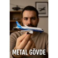 Toyfest Die Cast Metal Majorette Uçak Modeli 11 cm Serbest Tekerlek Boeing 787 Dreamliner 164 Ölçek Deluxexz