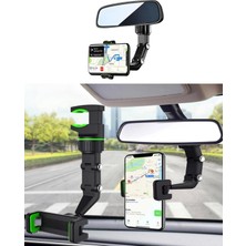Mena Rise Dikiz Aynası, Koltuk Arkası, Çalışma Masası Telefon Tutucu, Standart,,,, Uyumludur, 360 Dönebilen Çok Fonksiyonlu Akrobat Telefon Tutucu