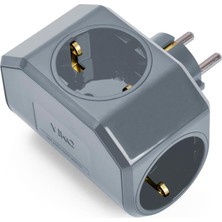 Viko Yonca Plus Gri Üçlü Topraklı Priz 3 Adet