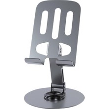Mena Rise Masaüstü Telefon Tutucu Metal Katlanabilir 360° Ayarlanabilir Yükseklik ve Açı Ayarlı