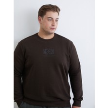 Lc Waikiki Yeni Sezon Bisiklet Yaka Baskılı Erkek Sweatshirt