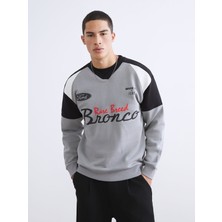 Lc Waikiki Yeni Sezon V Yaka Ford Baskılı Erkek Sweatshirt