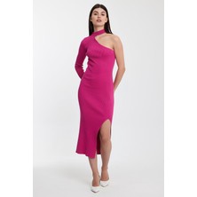 Alexandergardı Tek Omuzlu Triko ELBİSE(A92246-S)