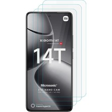 Mena Rise 14T Screen Protector Glass Cam Ekran (3`lü Paket) [14T ile Uyumlu Ekran - Şeffaf]