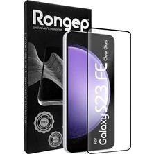 Mena Rise Galaxy S23 Fe Için Ekran Koruyucu Anti-Static Temperli Cam 9h Sertliğinde Ekranı Kaplayan Görüntü Kalitesini ve Dokunmatiği Etkilemeyen Darbelere ve Çizilmeye Karşı Premium Koruma