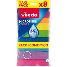 Mena Rise Mikrofiber Bez, Çok Renkli, 8 Parça