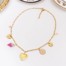 Shine of Magic Jewelry Fiorella Necklace | Çelik Kolye