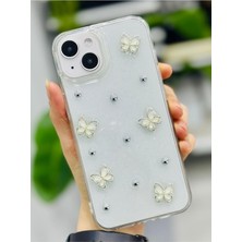 Mena Rise Go Aksesuar 13-14 ve 15 ile Uyumlu Inci Kelebek Oyuncak Tasarımlı Esnek Silikon Kılıfı