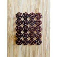 Kartopu Dikmeli Plastik Çıtçıt 1cm (10MM) 10'lu (10 Çift) Paket. Renk: Kahve.