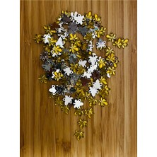 öztürk Taş Görünümlü Çınar Yaprağı Plastik Pul. Ebat:1cm. Tahmini 320-330 Adet. Renk: Limon Sarısı.