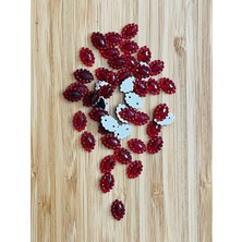 öztürk Oya, Havlu, Çeyizlik, Abiye Taş Görünümlü Kayık Plastik Pul. 25GR. Tahmini 265 Ad. Ebat: 8X12MM.