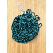 öztürk Metalik Petrol Yeşil 12DIZI. Kum Boncuk Çekoslovakya, Adana, Hapishane Işi, Iğne Oyası Boncuğu.