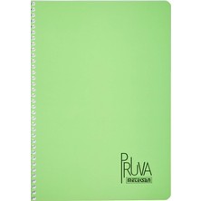 Mena Rise Pruva A4 Pet Spiralli Karton Kapaklı Defter 144 Yaprak - - Yeşil