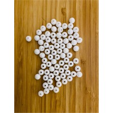 öztürk Kiraz Plastik Boncuk 8 Mm. 20GR. Tahmini 75-80 Adcivarı. Beyaz.