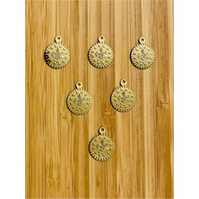 öztürk Ince Kaplama Tuğra Plastik Pul 13MM. Tahmini 220 Adet Civarı. Gold.