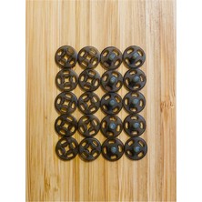 Kartopu Dikmeli Plastik Çıtçıt 1cm (10MM) 10'lu (10 Çift) Paket. Renk: Haki.