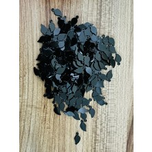 öztürk Siyah Kulplu Mini Yaprak Oya, Abiye, Halhal, Bileklik, Kolye. Pleksi Plastik El Işleme Pul. 20GR