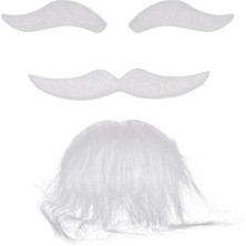 Venüs Shopping Beyaz Renk Kendinden Yapışkanlı Takma Sakal Bıyık ve Kaş Seti