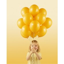 Evabrite 12INC Büyük Boy Sarı Renk Balon Yüksek Kalite 10 Adet - Doğum Günü Parti Süsü