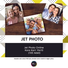Jet Foto Jet Photo Onlıne Kare Kart 10X10 (100 Adet) 3 Adet