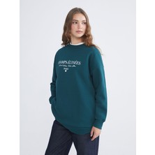 Lc Waikiki Yeni Sezon Paris Baskılı Kadın Kalın Sweatshirt Tunik