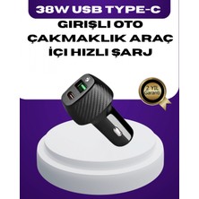 Marsilyan 38W Çift Çıkışlı Araç Şarj Cihazı – Type-C ve USB PD Destekli