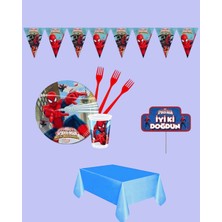 Evabrite Örümcek Adam 24 Kişilik Doğum Günü Parti Malzemeleri - Örümcek Adam Doğum Günü Erkek Çocuk Konsept