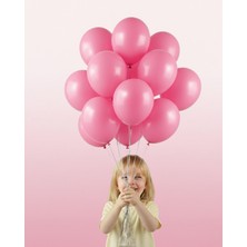 Evabrite 12INC Büyük Boy Pembe Renk Balon Yüksek Kalite 10 Adet - Doğum Günü Parti Süsü