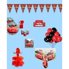 Evabrite Cars Arabalar Şimşek Mcqueen 16 Kişilik Doğum Günü Parti Seti - Cars Arabalar Şimşek Mcqueen Konsept