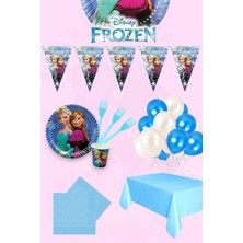 Evabrite Karlar Ülkesi Elsa 32 Kişilik Set Doğum Günü Parti Malzemeleri