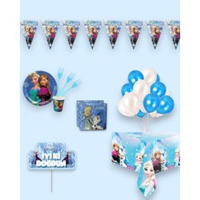 Evabrite Frozen Elsa Karlar Ülkesi 24 Kişilik Doğum Günü Parti Seti - Elsa Frozen Konsept Parti Süs