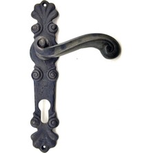 Çerçici Antika Tarz Dekoratif Pirinç Okyanus Banyo Kapı Kolu - 230X46 Mm, Oksit