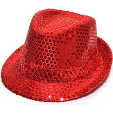 Shopwave Payetli Çocuk Şapkası Kırmızı Renk