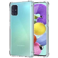 Mena Rise Kzy Iletişim Galaxy A51 Şeffaf Airbag Antishock Köşe Korumalı Silikon Kılıf