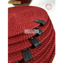 Double Knot Design 4 Adet  Amerikan Servis Supla Tress Jüt Hediyelik Sunum Davet Masa Düzeni