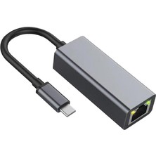 Mena Rise MT76 Mac Windows Uyumlu Type-C To 1000MBPS Ethernet Çevirici Adaptör Metal Kasa