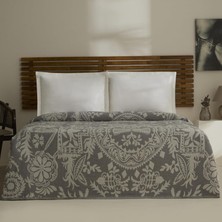 Mena Rise Müslin Çift Kişilik Tek Pike Gri