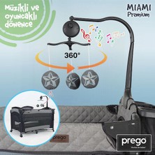 Prego Anne&bebek Miami Premium Dönenceli Anne Yanı Oyun Parkı  Park Beşik 8040