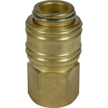 Mena Rise Nipel R3/8" (Dişi) (Kompresör Aksesuarı, Sağlam Pirinçten Yapılmıştır, Pnömatik Hortumlar Için) - 4139205