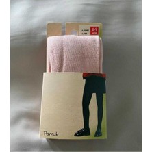 Düven Kız Çocuk Açık Pembe Pamuk Cotton Kalın Külotlu Çorap