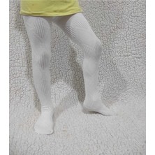 Düven Triko Ayda Pamuklu Cotton Kız Çocuk Beyaz Külotlu Çorap