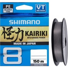 SHIMANO Kairiki Pe Steel Gray X8 İp Olta Misinası 150 mt