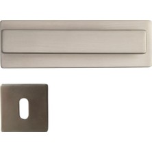 System Norma Rozetli Kapı Kolu Nikel Saten Mat Renk Oda Rozetli