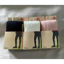 Düven Pamuklu 3'lü Kız Çocuk Cotton Renkli Külotlu Çorap
