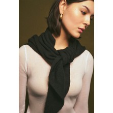 Manuka Üçgen Formlu Atkı Siyah