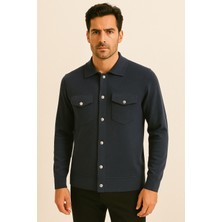Ncs Jeans Erkek Triko Gömlek Lacivert 3764