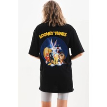 Rawea Fashion Unisex Baskılı Oversize T-Shirt - Siyah