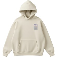 Venditore Mayın Tarlası Baskılı Unisex Boxy Fit Hoodie Sweatshirt