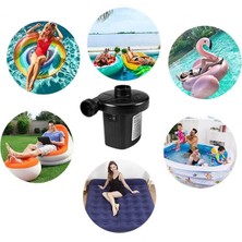 Lisinya Elektrikli Hava Pompası Şişme Yatak Lastik Vakumlu Poşet Hava Kompresörü Siyah