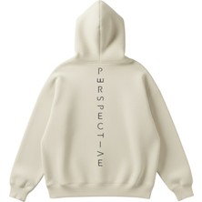 Venditore Perspectıve Baskılı Unisex Boxy Fit Hoodie Sweatshirt